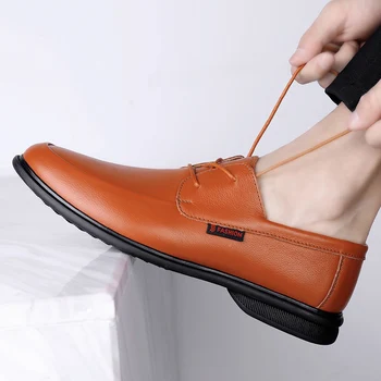 Adidasi cuero zapatos de sex masculin sport din piele de agrement zapatillas casuales încălțăminte elegant hot trend sapato masculino poarte pantofi