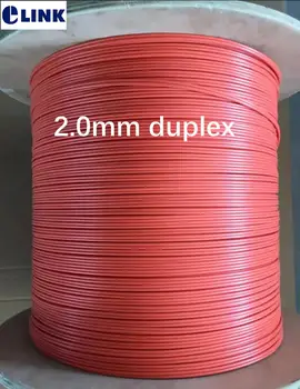 1000mtr cablu de fibra optica 50/125um de 62,5/125um 2.0 mm duplex Multimode portocaliu pentru fibre patchcord ftth optic fir de 2,5 m/rola ELINK