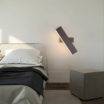 10buc/lot 8W Led Lampă de Perete AC85-265V Minimalist Modern, Creativ Dormitor Lampă de Noptieră Aluminiu Rotativ de Perete Camera de zi Lumina