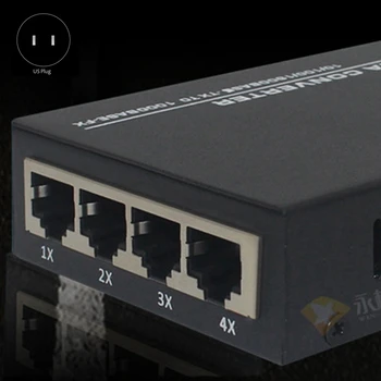 1G4E 1.25 G Fibre Port 4X10/100/1000 Gigabit Ethernet 1 Port 4 RJ45 Fiber Optic Media Converter PCBA Plug SUA