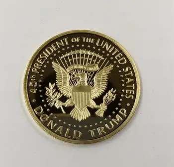 200pcs Donald Trump Monedă Comemorativă Președintele American Trump Avatar Monede de Aur, Argint Insigna Metal Ambarcațiuni de Colectare Monede