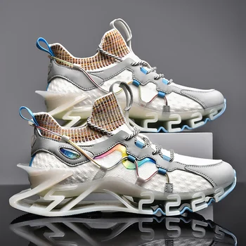 2021 Mens Adidasi Albă În Aer Liber Pantofi Casual Lumina Pantofi Sport Ochiurilor De Plasă Respirabil Barbati Casual Pantofi De Sport De Moda Pantofi De Tenis