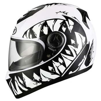 2021 PUNCT de Siguranță Omologate Fata Complet Casca Motocicleta Casca Motocross Racing Dual Lens Motocicleta Casca Interior Parasolar