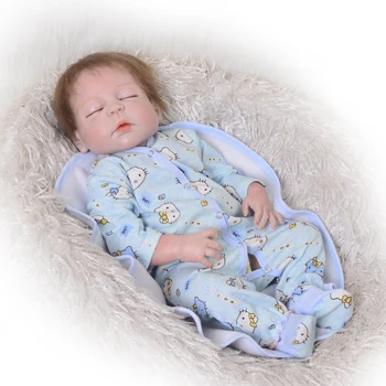 23inch 57cm Corp Plin de Silicon Renăscut Realiste de Colectie Papusa Reborn Copilul de simulare de culcare bebe Jucarii de copii mici pentru vânzare