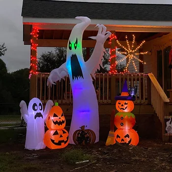 3.6 m Gigant Halloween Gonflabile Fantomă Înfricoșător cu Schimbarea Culorii LED Decor de Halloween Recuzită Petrecere Casa Curte Gradina Decor