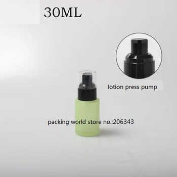 30ml mat/verde/albastru sticlă neagră pompa clar capac pentru ser/lotiune/emulsie/de fundație/de îngrijire a pielii cosmetice de ambalare