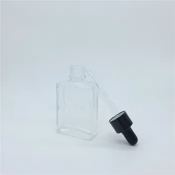 30ml Pătrat Transparent Ulei Esential de Sticla, Reactiv Pipetă de Sticlă Aromoterapie Lichid Pipeta de Sticla Returnabile 400buc/lot