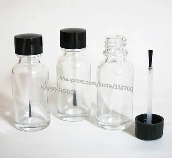 360pcs/lot 20ml Gol Sticla de Unghii Cu Pensula Capac de Sticlă Clară Ulei Flacon de unică folosință Cosmetice de Ambalare Container