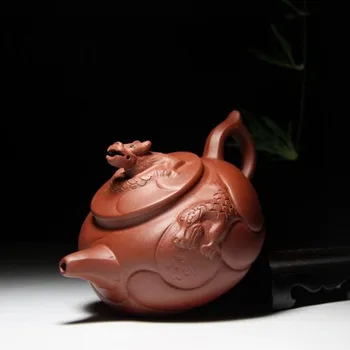 400ml Zisha Kung Fu Ceai, Ceainice Yixing Ceramica Lut Violet Oală de Ceai Chinezesc Manual ceainic Set de Portelan cu Cutie de Cadou