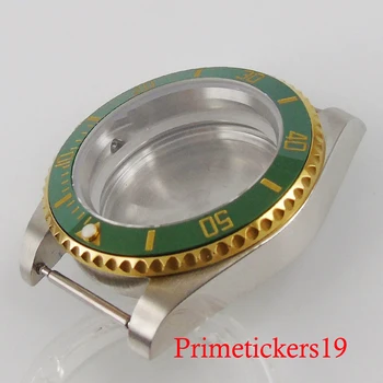 40mm bliger caz ceas de sticlă de safir fara lupa din oțel inoxidabil se potrivesc NH35 ceramice bezes