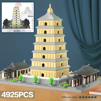 4925pcs Diamant Blocuri de renume Mondial de Arhitectură Da-Yan Turn Model 3D pentru Copii Jucarii Educative pentru Adulți Blocuri Cadou