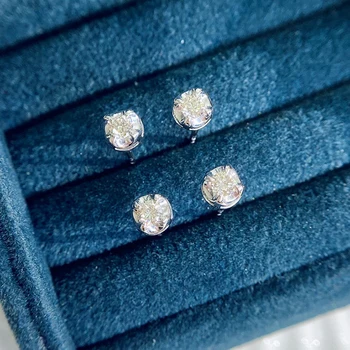 Aazuo Aur Alb de 18K Diamante Reale Mini Minunat Crassic Stud Cercel Au750 Pentru Femeie de Nunta Petrecere de Logodnă