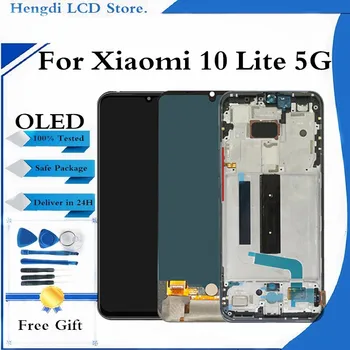AMOLED Pentru Xiaomi Mi Lite 10 5G de Afișare Ecran Tactil Digitizer Pentru Montaj Mi10 Lite M2002J9G Inlocuire LCD