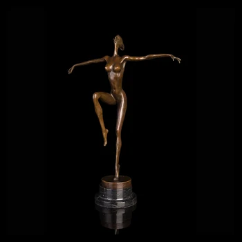 ArtsHom DS-336 Abstract Nud Femeie Dans Sculptura Statuie de Bronz Decor Vest de sex Feminin Dansatoare Figurina de Arta Antice Prezent