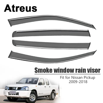 Atreus 4buc Pentru Nissan Pickup 2009-2018 Accesorii Auto Ușa Fum Fereastra Soare, Ploaie, Parasolar Deflectoarele de Pază Scutul Acoperă