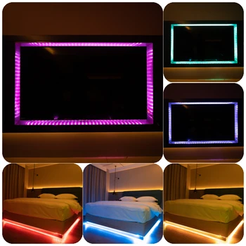 Benzi cu LED-uri de Lumină în Infraroșu Lampă de control Flexibile Banda Diode RGB 5050 SMD 2835 20M DC12V Pentru Decor Camera