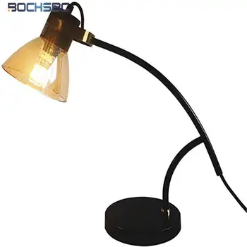 BOCHSBC Lămpi de Masă a CONDUS E12 lampa de Birou Negru Metal Dormitor Noptieră Lampa de 16 