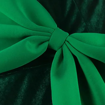Bowknot Glezna-Lungime V-Gât Maneca Lunga Talie Mare pentru Femei Rochie de Moda de Primăvară Verde Bodycon Sexy si Damele de Maxi Rochie de Petrecere Slim