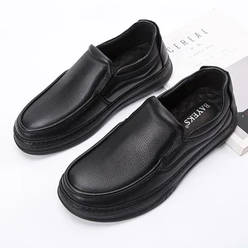Brand de lux Respirabil Bărbați Confortabil Gros cu Talpi de Pantofi Casual de Toamnă Oameni Noi rezistent la Uzura Adidas Mocasini Maro Negru