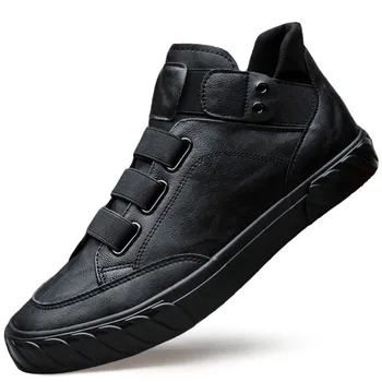Brand Nou pentru Bărbați Cizme Glezna coreean Tendință Mare de Top Mocasini Britanic de Moda pentru Bărbați Vulcanizat Casual Slip-on Pantofi M9857