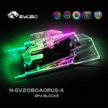Bykski GPU Apă Bloc Acoperire Completă Bloc Pentru Gigabyte AORUS RTX2080XTREME 8G VGA Watercooler Radiator 12V RGB N-GV2080AORUS-X