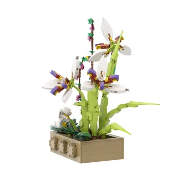BZB MOC Creativ Gradina Botanica Romantic Flori de Orhidee în Ghiveci, Bonsai Building Block Model Copii DIY Joc de Puzzle Jucărie cel Mai bun Cadou