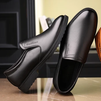 Calitate din piele Oxford dress pantofi pentru bărbați respirabil slip-on de nunta pantofi negri pentru barbati ascuțite formale office shoes 25079