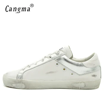 CANGMA Brand de Lux de Designer Om Retro Pantofi Albi din Piele Adidasi Barbati Pantofi Casual Adult Încălțăminte de sex Masculin 2021