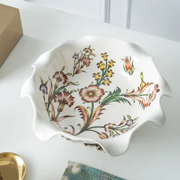 Ceramica artizanat, decorațiuni ceramice platou cu fructe acasă ceramice cu decor decor
