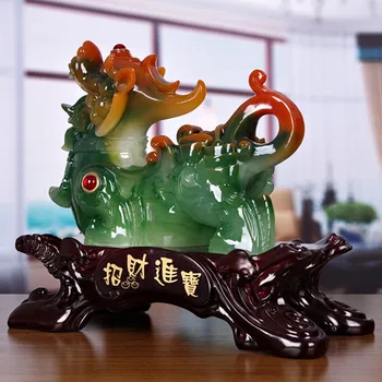 Chineză Rășină Noroc De Bani Pixiu Ornamente Acasă Decore Meserii Living, Masa De Birou Magazin De Decoratiuni De Deschidere A Oferi Cadouri