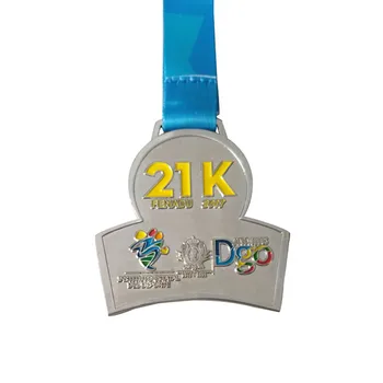 Competiția Challenge-Maraton Medalie De Nichel Placat Cu Nichel Sablat
