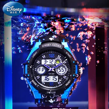 Copii de la Disney ceas electronic Pentru baieti rezistent la apă și anti-toamna liceu băiat indicatorul de sport băiat ceas