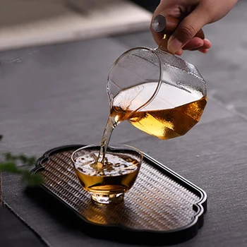 Corect partea cup ciocan de sticlă îngroșat publice ceașcă de ceai distribuitor kung fu set de ceai accesorii pentru ceai scurgeri de ceai mare ceai infuzer