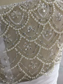 De lux perle pietre paiete Maxilarului exerciții embelished capac mâneci O-linie șifon rochie de bal 2017 cutat robe longue
