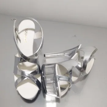 Dimensiuni mari, pantofi de cristal pantofi cu toc de 15 cm toc/platforma sandale model prezinta pantofi