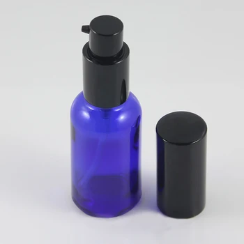 En-gros de 30ml containere cosmetice de îngrijire a pielii produse de ambalare,30ml lotiune albastru pompa de sticla