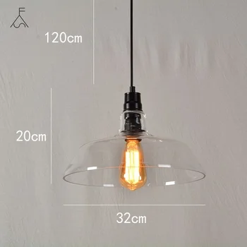 Epocă Pandantiv De Sticlă Lumini American Loft Industrial Agățat Lampa Lampa Sala De Mese Lumini E27 Decor Acasă Corpuri De Iluminat