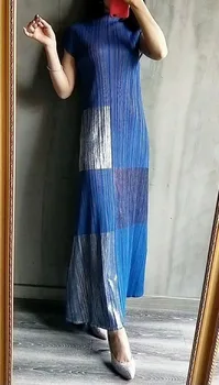 FIERBINTE de VÂNZARE Miyake presiune impleti pentru a arăta subțire rochie de moda pachet maneca rochie IN STOC