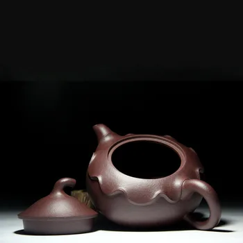 Frunze de producator en-gros yixing recomandat masters toate parte a dezbrăcat de minereu de lut violet ceramice ceai-oală de ceai, seturi