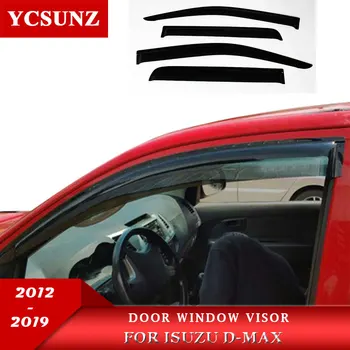 Geam deflector Ușă Scut De Accesoriu Pentru ISUZU D-MAX 2012 2013 2016 2017 2018 2019 Negru de Ploaie Fereastra Vizorului Ycsunz