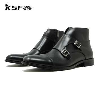 KSF PANTOFI Chelsea Iarna Barbati Ghete Pantofi Adauga Catifea de Moda realizate Manual din Piele de Lux de Designer, Om de Lucru Cizme Pantofi pentru Bărbați