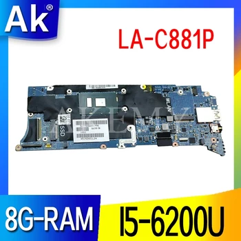 LA-C881P Laptop placa de baza Pentru DELL XPS 13 9350 original, placa de baza 8G-RAM I5-6200U
