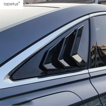 Lapetus Geam Lateral Jaluzele Obturatorului De Aerisire Tapiterie Negru / Aspect Fibra De Carbon Exterioare Din Plastic Pentru Audi A6 C8 Sedan 2019 - 2021