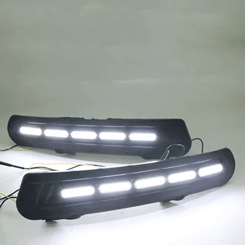 LED-uri Pentru Ford Mondeo 2011 2012 2013 de Conducere de Zi Lumina FARURILOR de ceață lampa de 12V Releu de Zi Cu Turn de Semnal Galben