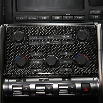 LHD RHD Real Fibra de Carbon Consola de Control AC Clima Radio CD Player Capacul Ornamental Cadru Panou Pentru Nissan GTR GT-R R35 2008-2016