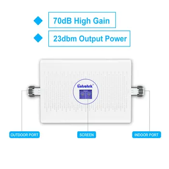 Lintratek amplificator de semnal 2g 3g umts 2100MHz gsm 900MHz display LCD 70dB obține AGC dual band celulare repetor de semnal de antenă stabilit@