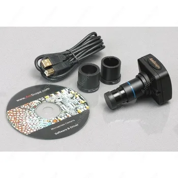 Microscop Stereo Trinocular--AmScope Consumabile 3.5 X-180X Fibra Optica Rulment Microscop Stereo Trinocular cu aparat de Fotografiat 9MP