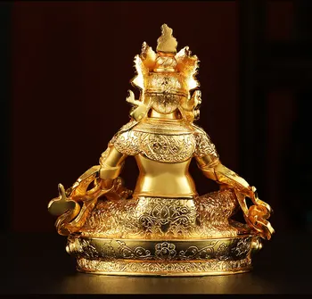 Mică Statuie a lui Buddha Huang Caishen Budismul Tantric Tibetan Bodhisattva Zangbala Dumnezeu a Bogăției Decor