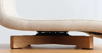 Minimalist 360 de Grade Rotire Scaun Etaj w/Suport Lombar Stil Asiatic, Mobilier de Birou Acasă Tatami Zaisu fără Picioare Scaun