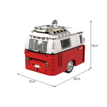 MOC Creative Expert Caravan Camping Trailer pentru 10220 T1 Bus Camper Van Camion Tehnice de Constructii Blocuri Jucarii pentru Copii Cadouri